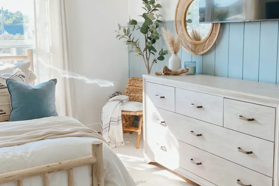 Neutral Wall Decor Ideas with Full-Length Mirror | Functional & Decorative | Bedroom Accent Wall Inspiration