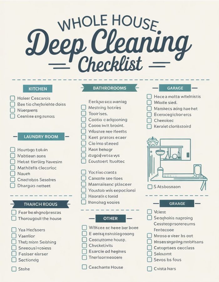 Free Whole House Deep Cleaning Checklist Printable + Tips
