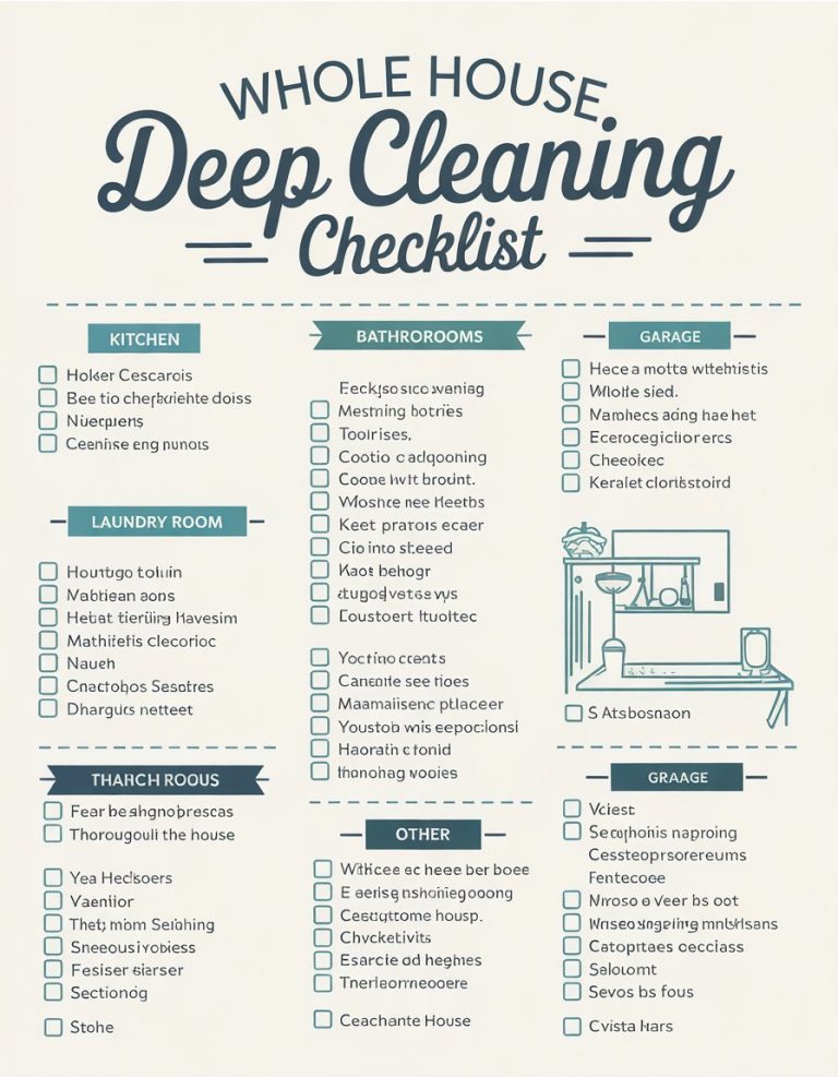 Free Whole House Deep Cleaning Checklist Printable + Tips