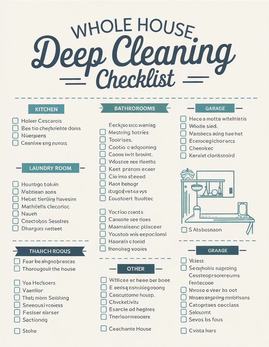 Free Whole House Deep Cleaning Checklist Printable + Tips
