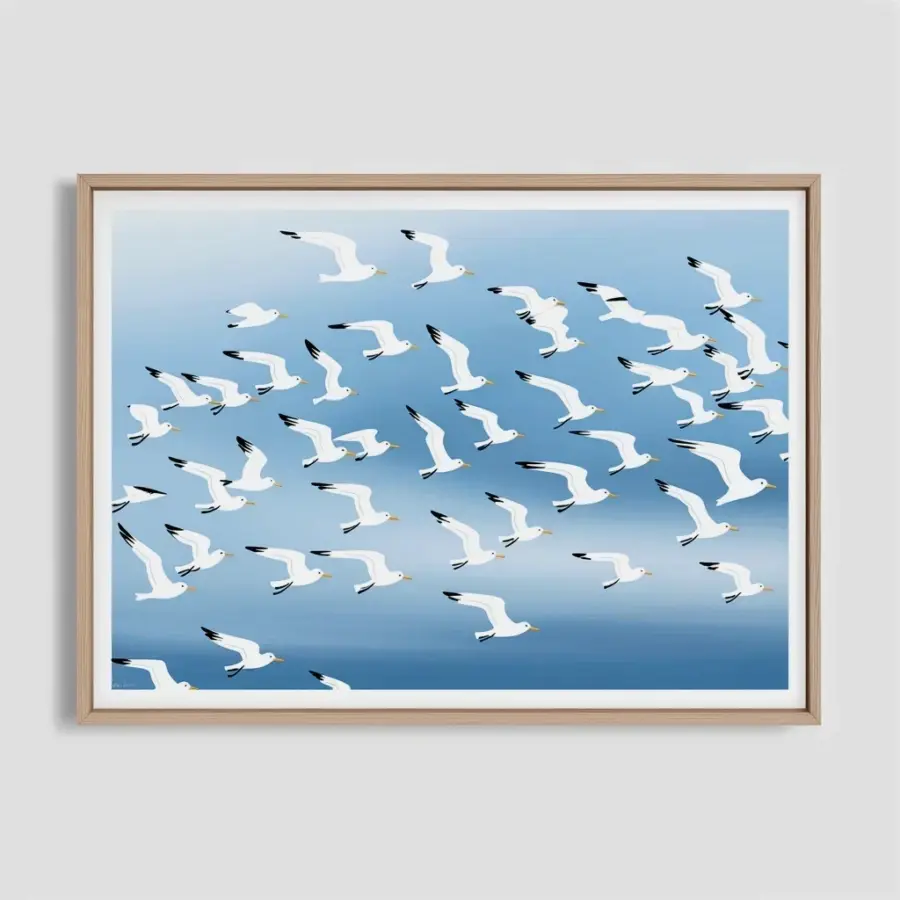 Blue Eyed Snake Woman Wall Art | Statement Wall Art Before & After
